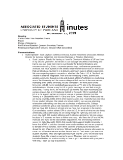 Senate Minutes - University of Portland