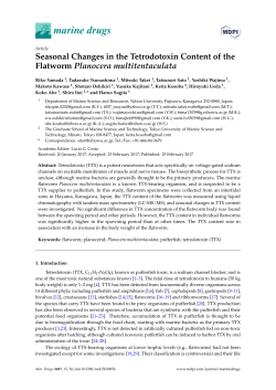 Seasonal Changes in the Tetrodotoxin Content of the Flatworm