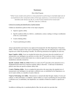Ohio Gifted Program