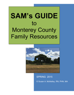 SAM`s GUIDE to Monterey County Family Resources