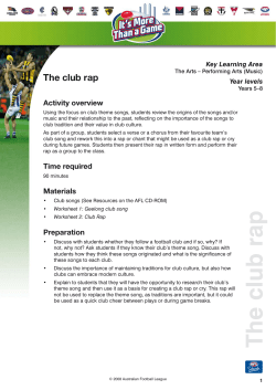 The club rap - AFL Community
