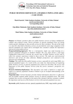 public business services in a sparsely populated area – case study