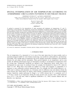 spatial interpolation of air temperature according to