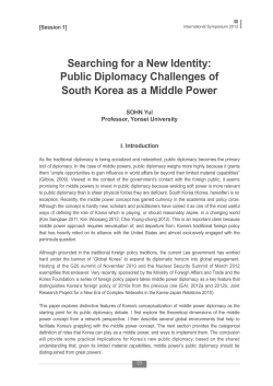 Public Diplomacy Challenges of South Korea as a Middle Power