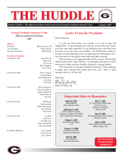 THE HUDDLE - UGA Football Lettermen`s Club