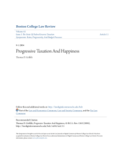 Progressive Taxation And Happiness
