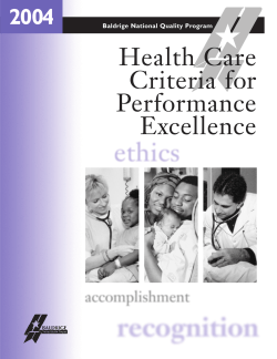 Health Care Criteria for Performance Excellence