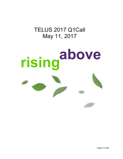 Q1 2017 TELUS Transcript