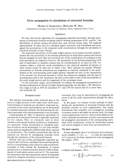 Error propagation in calculations of structural formulas Manro J. Gr