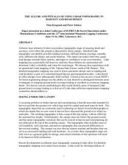 THE ALLURE AND PITFALLS OF USING LIDAR TOPOGRAPHY IN