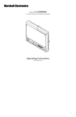 Owner`s Manual - Marshall Electronics
