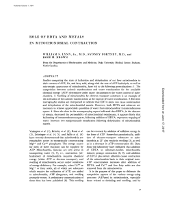 role of edta and metals in mitochondrial contraction