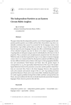 The Independent Partitive as an Eastern Circum