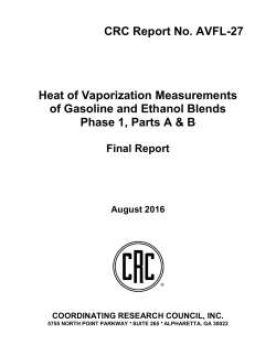 CRC Project No. AVFL-27 - Coordinating Research Council