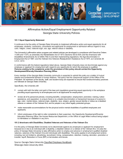 AA-EEO Georgia State Related Policies