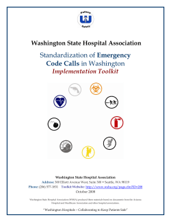 Emergency Code Calls - Washington State Hospital Association