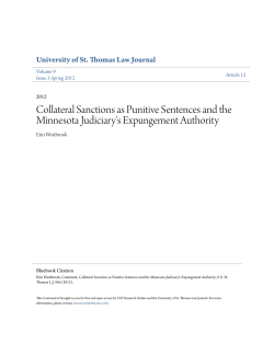 Collateral Sanctions as Punitive Sentences and the Minnesota