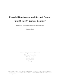 Financial Development and Sectoral Output Growth in 19