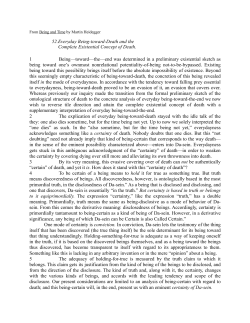 Heidegger-Being Toward Death