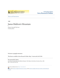 James Baldwin`s Mountain - Iowa Research Online