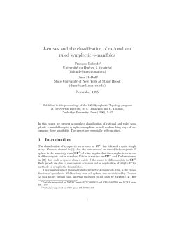 J-curves and the classification of rational and ruled
