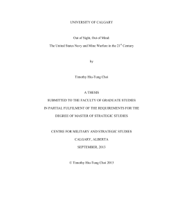 Out of Sight, Out of Mind: The United States Navy and Mine Warfare
