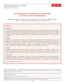 Quantifying the Composition of Human Skin for Glucose Sensor