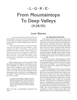 Mountaintops to Deep Valleys