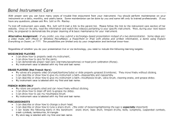 Band Instrument Care