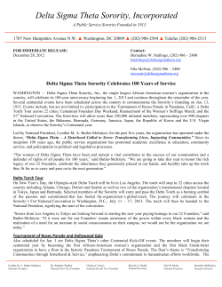 Delta Sigma Theta Sorority Celebrates 100 Years of Service ()