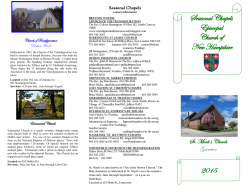 Seasonal Chapels Episcopal Church of New Hampshire 2015