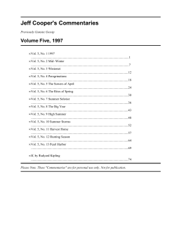 Jeff Cooper`s Commentaries