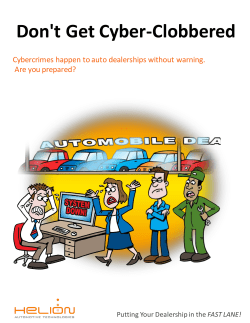 Don`t Get Cyber-Clobbered - Helion Automotive Technologies
