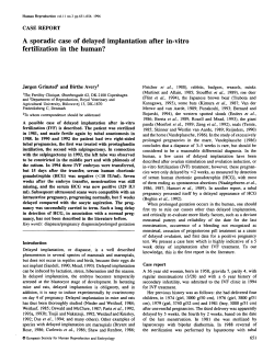 A sporadic case of delayed implantation after in