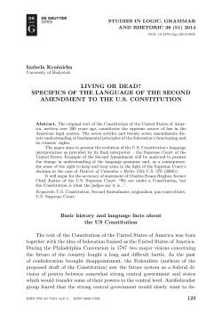 living or dead? specifics of the language of the second amendment