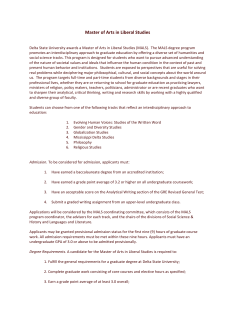 Master of Arts in Liberal Studies