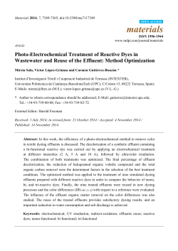 Photo-Electrochemical Treatment of Reactive Dyes in Wastewater