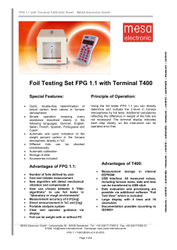 Foil Testing Set FPG 1.1 with Terminal T400