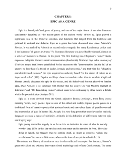 chapter i: epic as a genre
