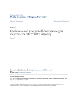 Equilibrium and strategies of horizontal mergers inasymmetric