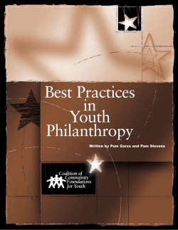 Best Practices in Youth Philanthropy