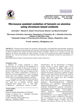 Microwave assisted oxidation of benzoin on alumina using