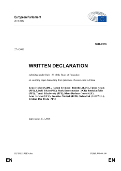 en en written declaration