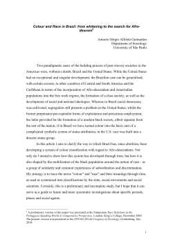 Colour and race in Brazilrevised for Publication - fflch-usp