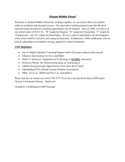 Principals Message - Almont Community Schools