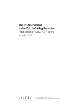 The 8th Amendment: Ireland`s Life-Saving Provision Publication of