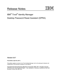 Identity Manager Desktop Password Reset Assistant