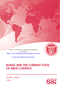 Russia and the Current State of Arms Control