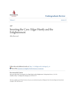 Inverting the Cave: Edgar Huntly and the Enlightenment