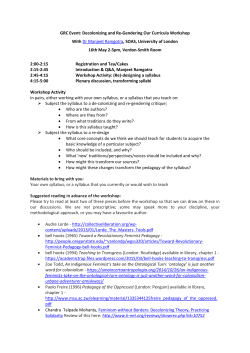 Feminist pedagogy 2017